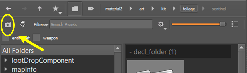 asset browser bookmarks step 4