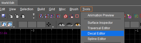 open the decal tool step 1