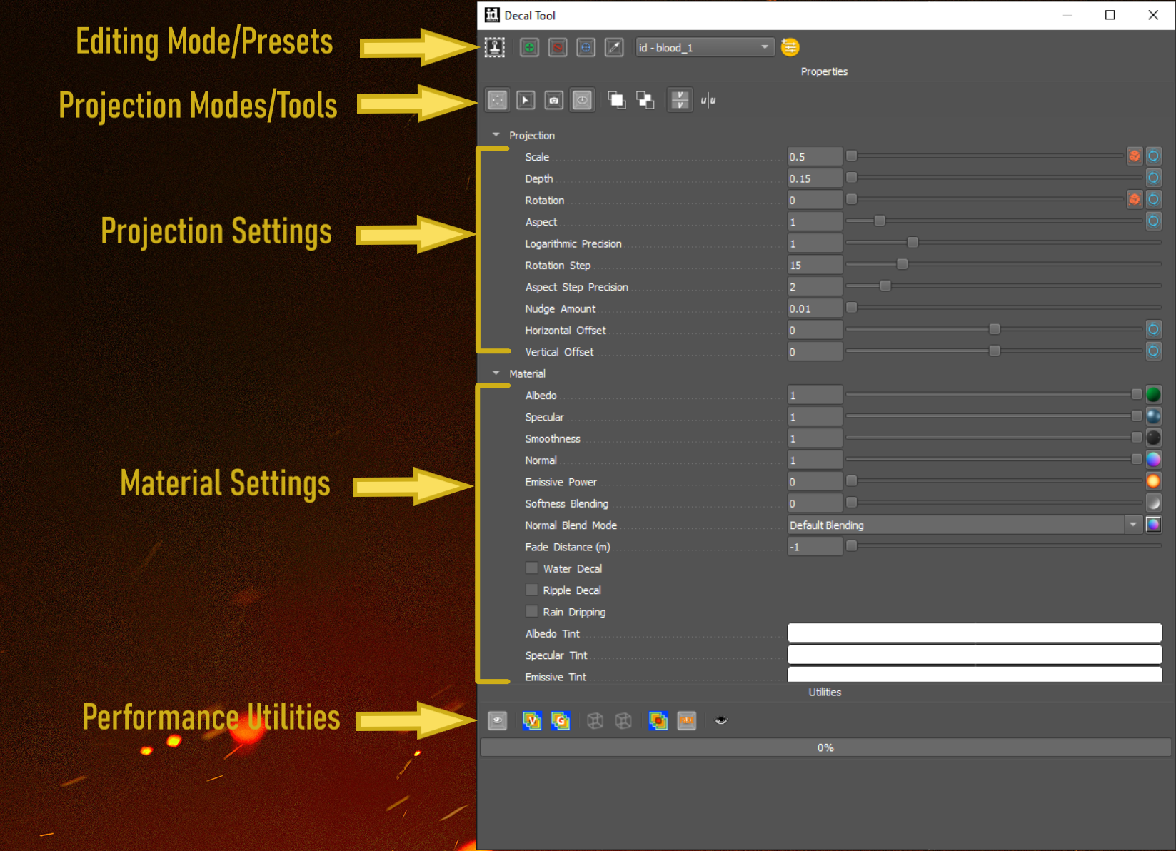 decal editor interface