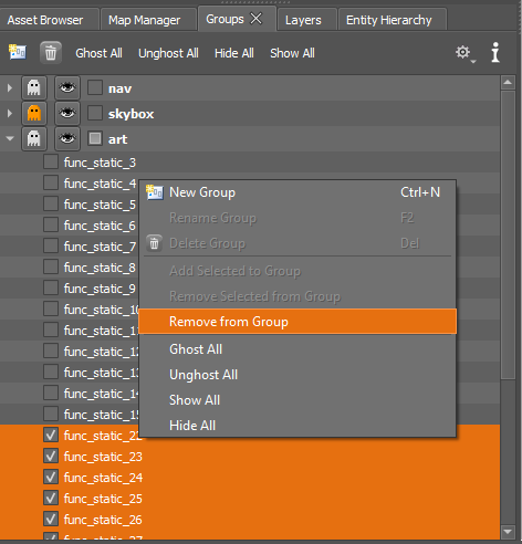 remove entity from a group