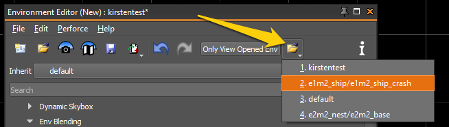 open existing env decl step 4