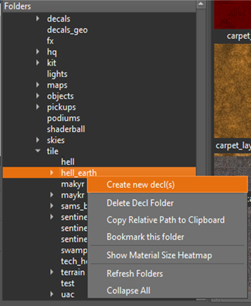 Material create via mat editor step 1