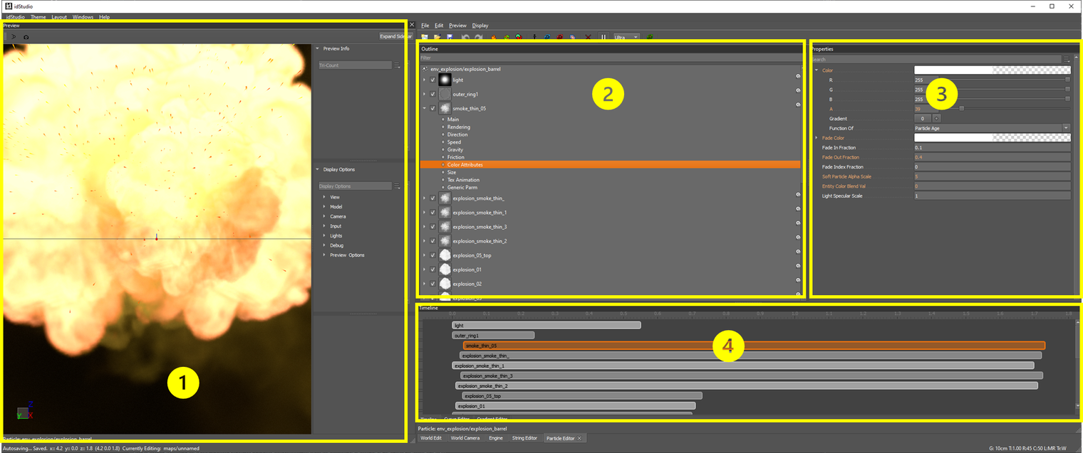 particle editor interface