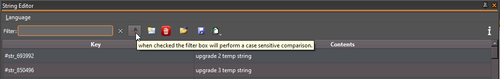 String editor filtering 2