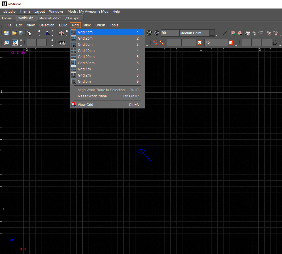 using the default grid step 2